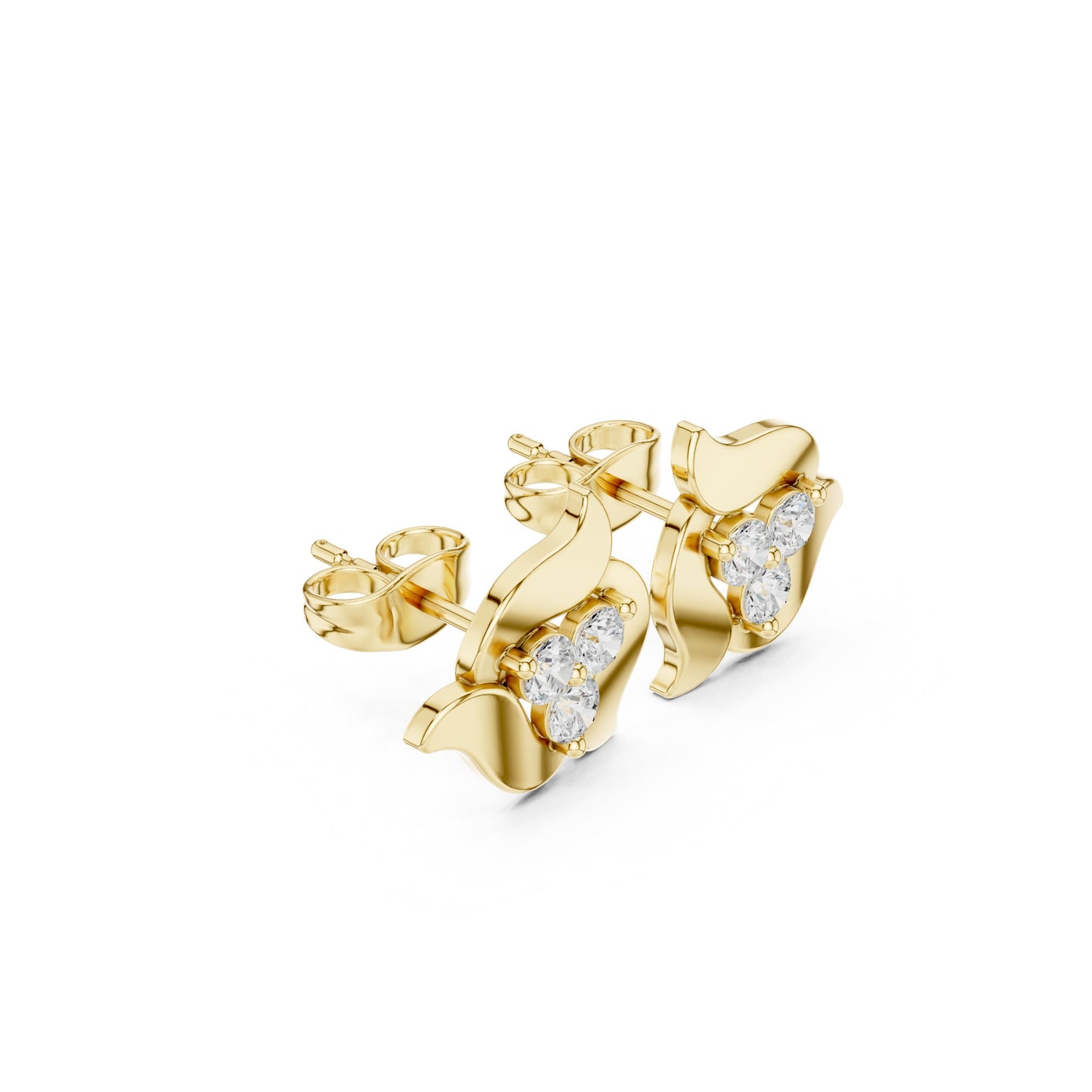 Round Stud Lab Grown Diamond Earrings