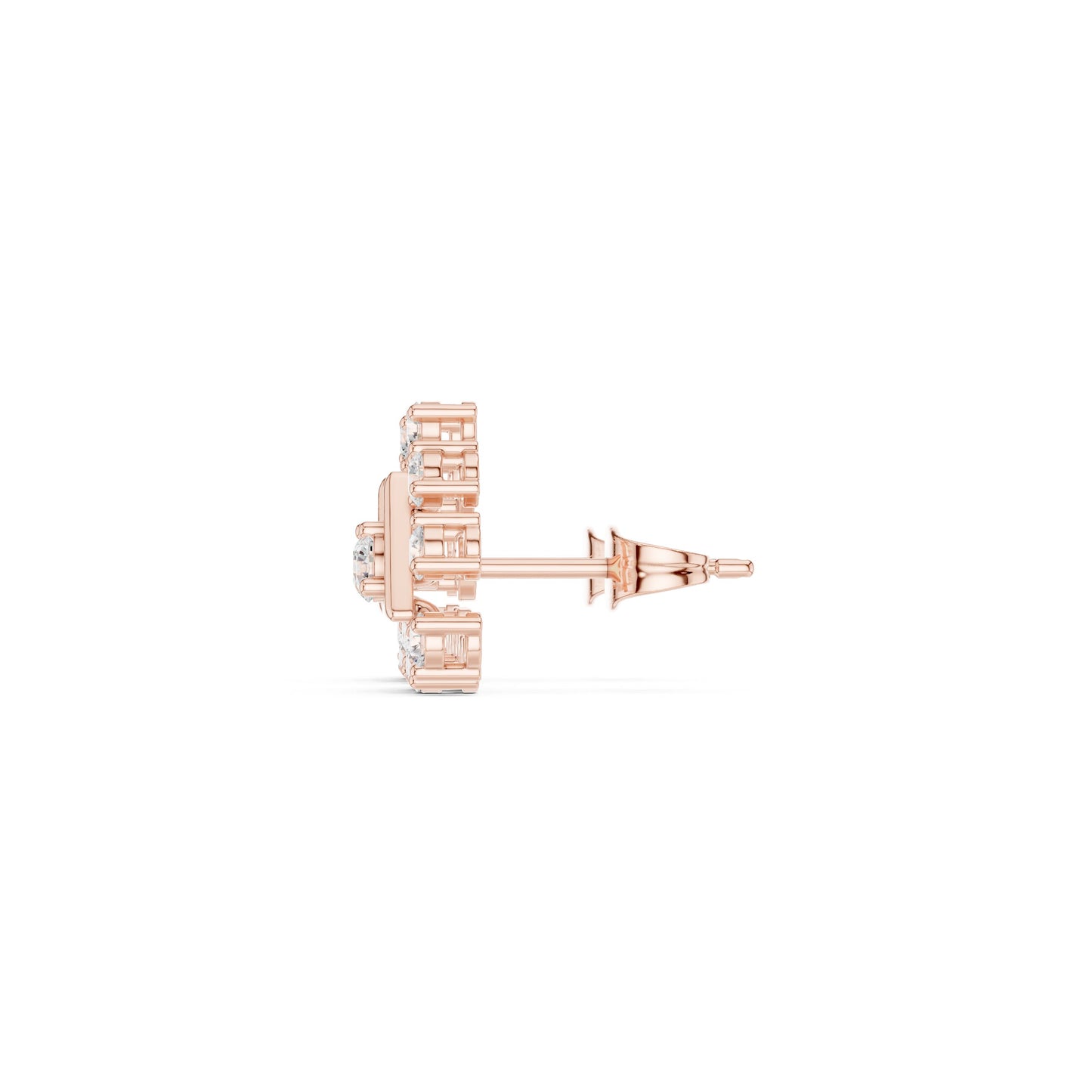 Mixed Shape Lab Grown Diamond Climber Earrings