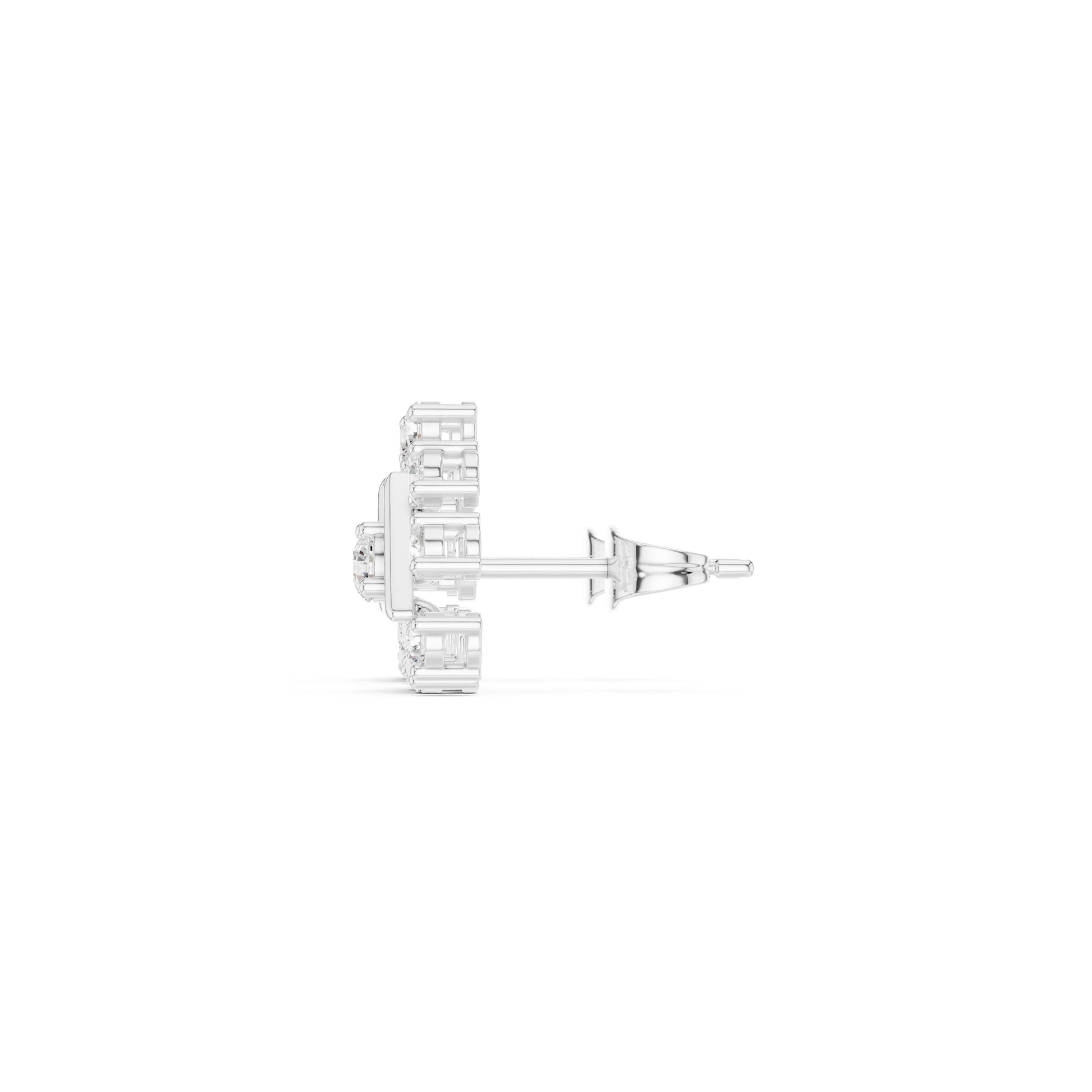 Mixed Shape Lab Grown Diamond Climber Earrings