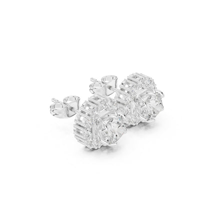 Mixed Shape Lab Grown Diamond Stud Earrings