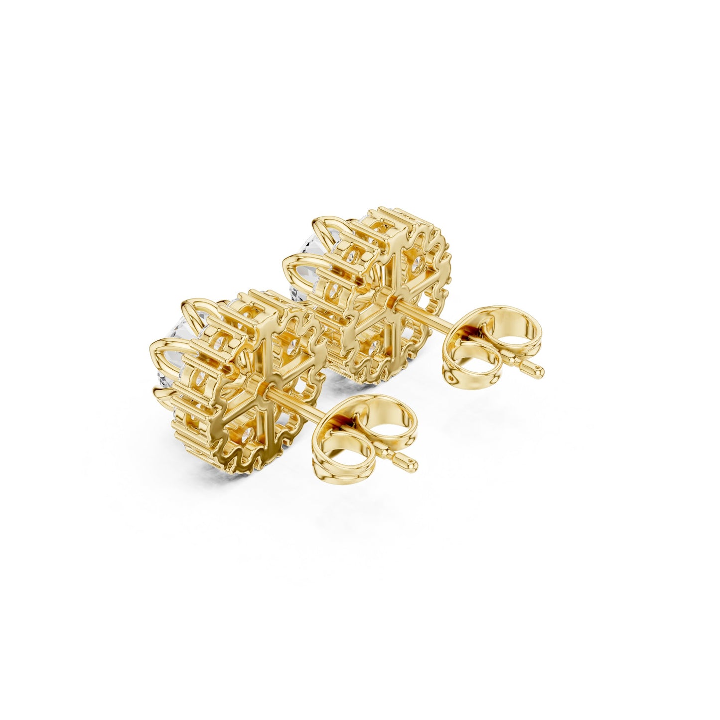 Mixed Shape Lab Grown Diamond Stud Earrings