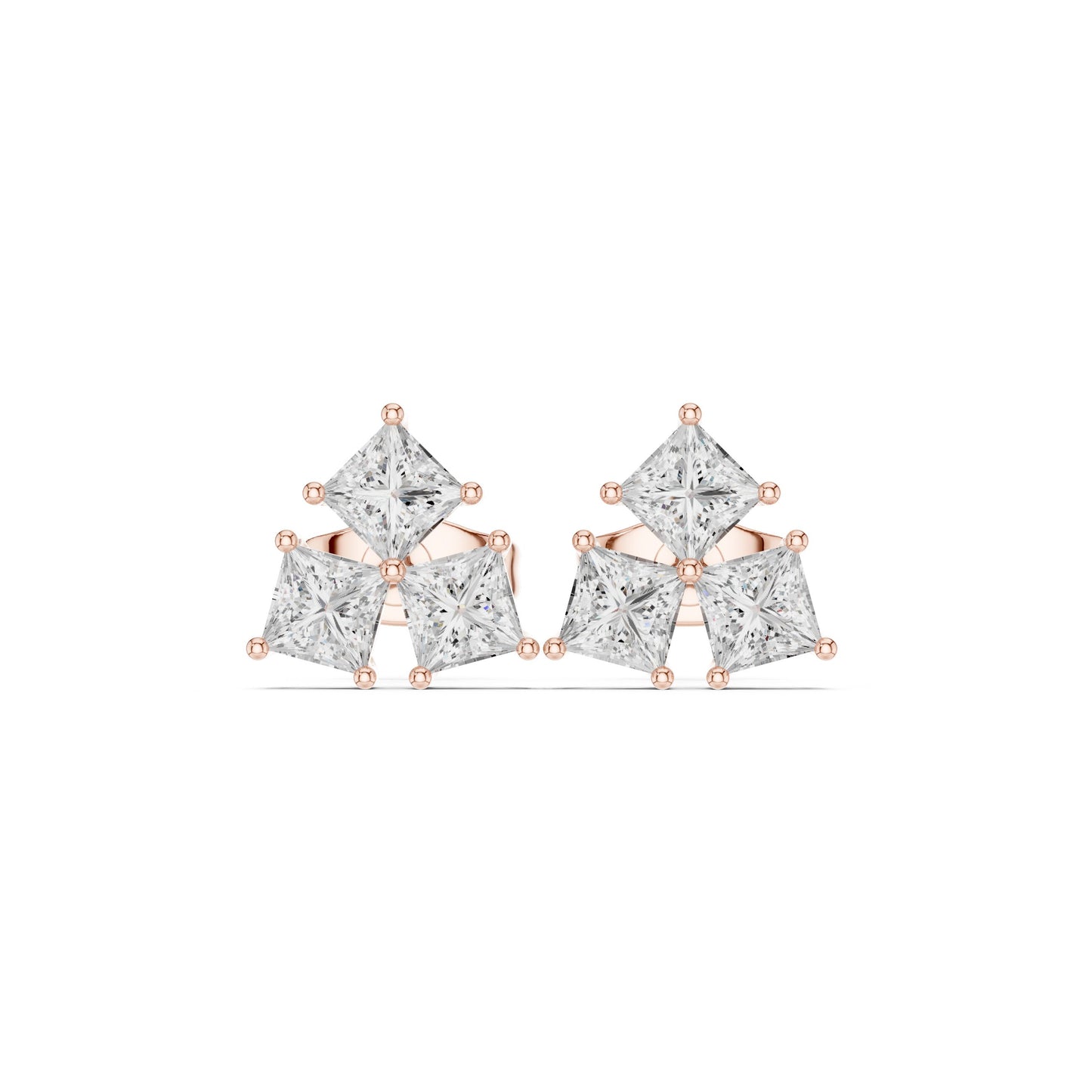 Princess Stud Lab Grown Diamond Earrings