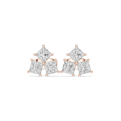 Princess Stud Lab Grown Diamond Earrings