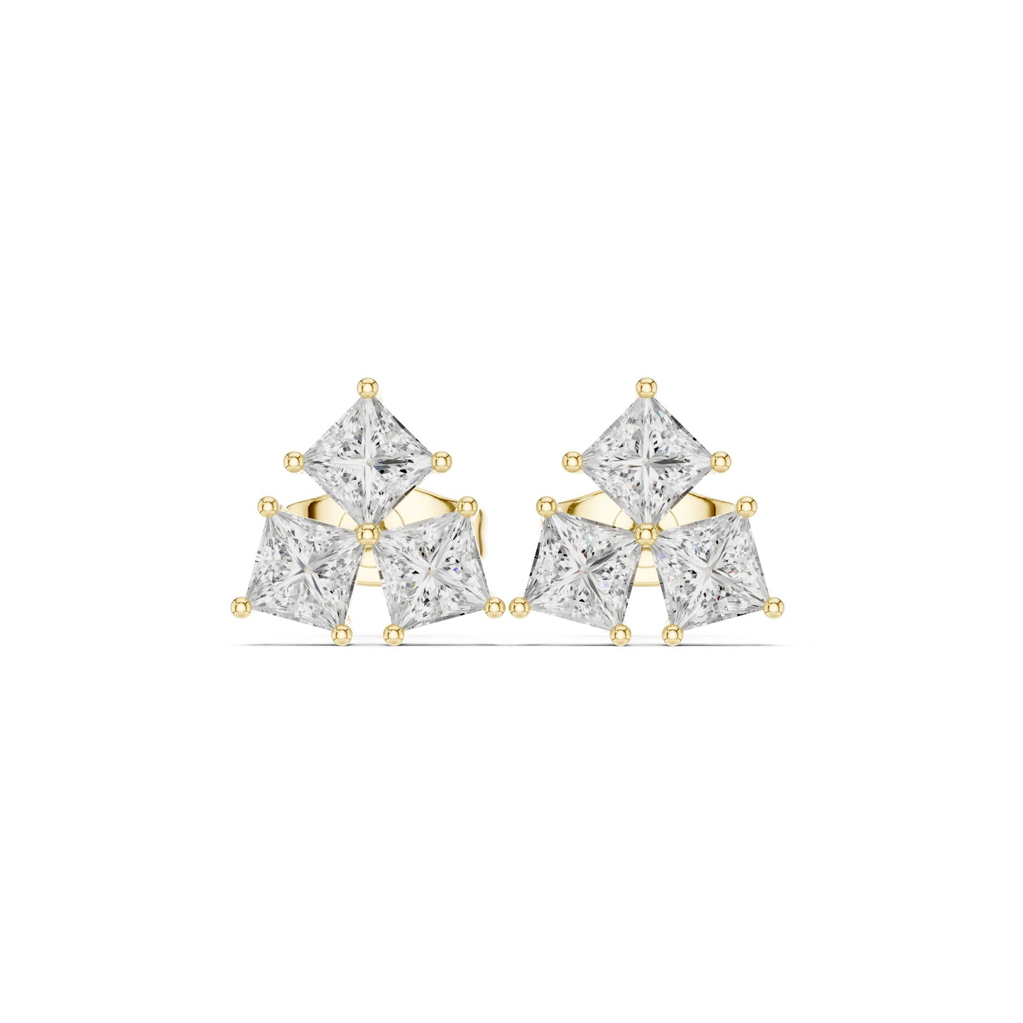 Princess Stud Lab Grown Diamond Earrings