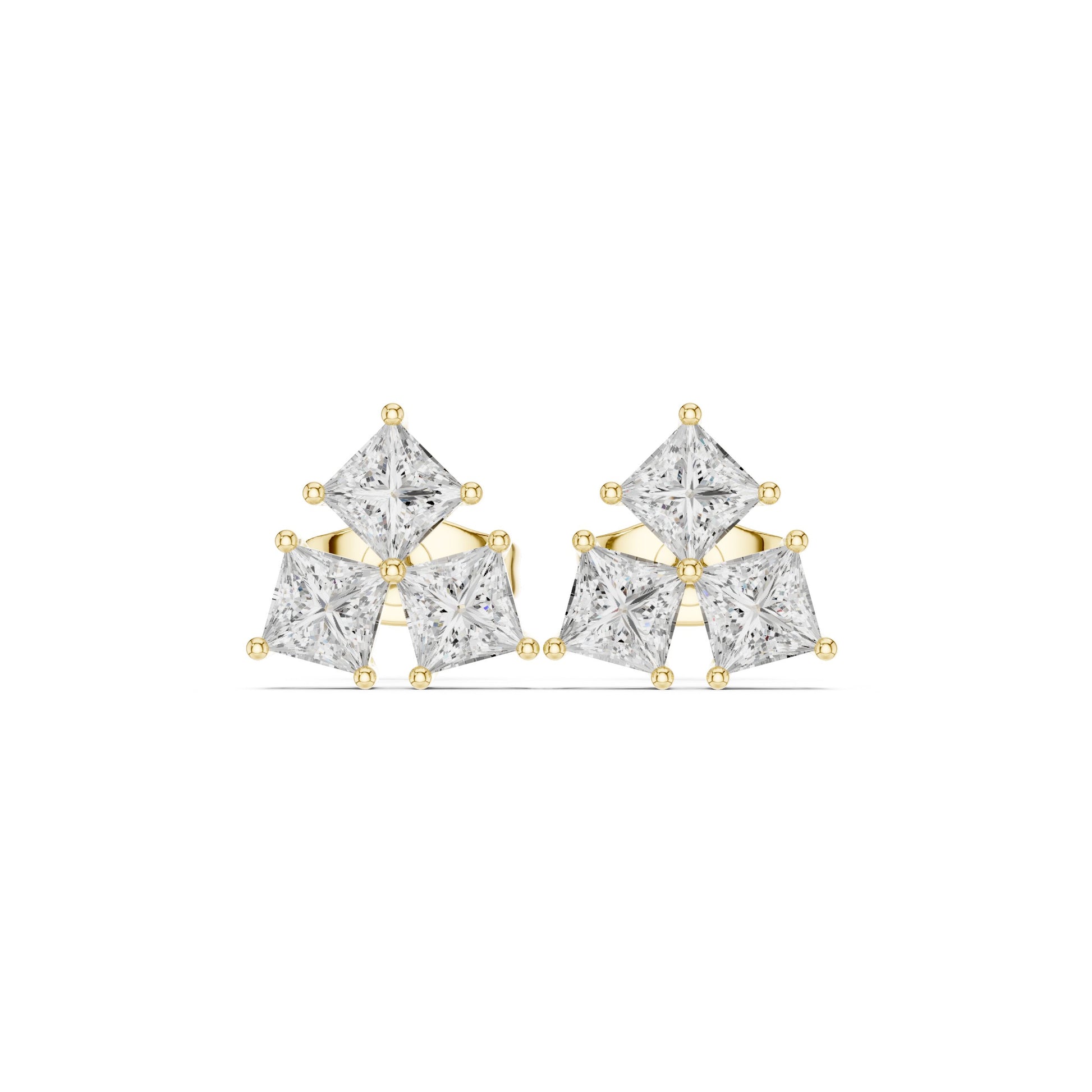 Princess Stud Lab Grown Diamond Earrings