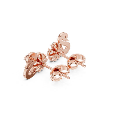 Round Climber Lab Grown Diamond Earrings