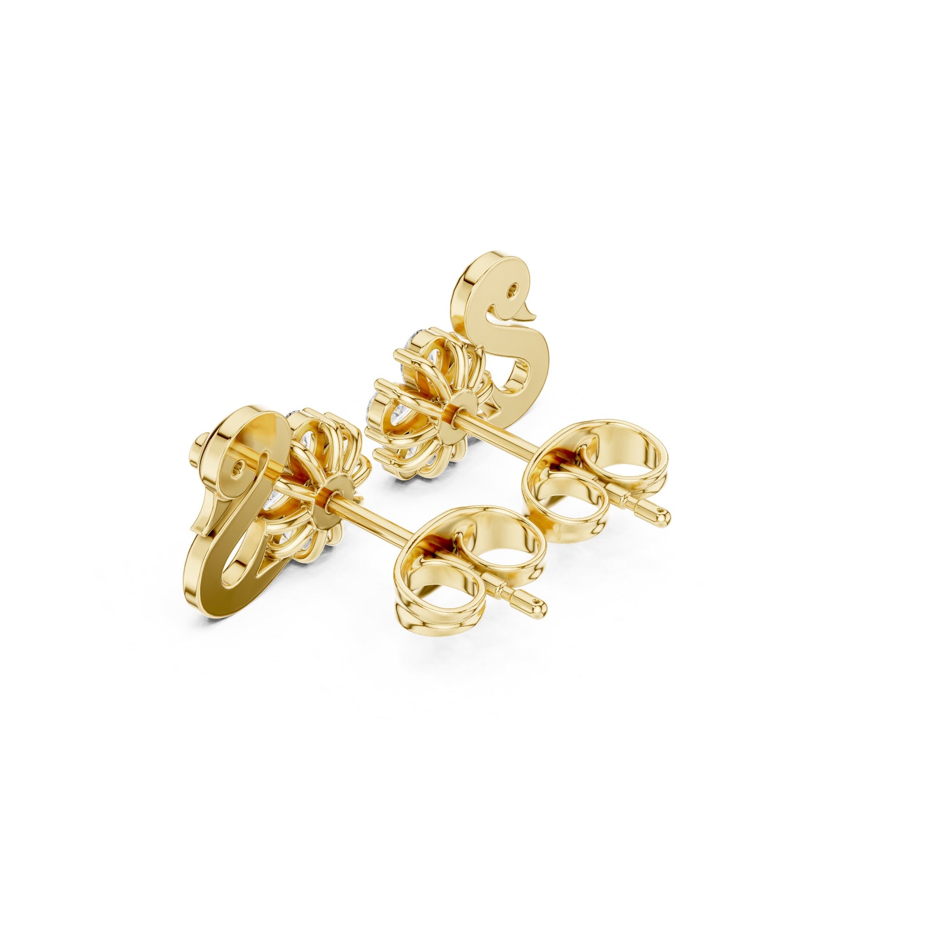 Round Climber Lab Grown Diamond Earrings