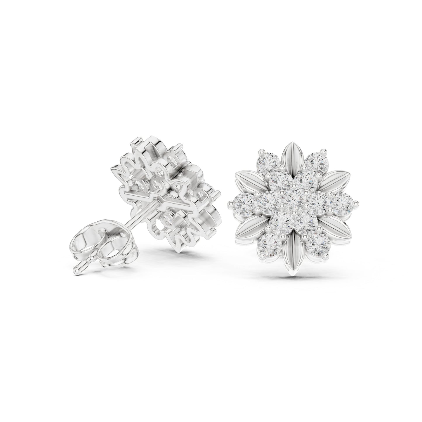 Mixed Shape Lab Grown Diamond Stud Earrings