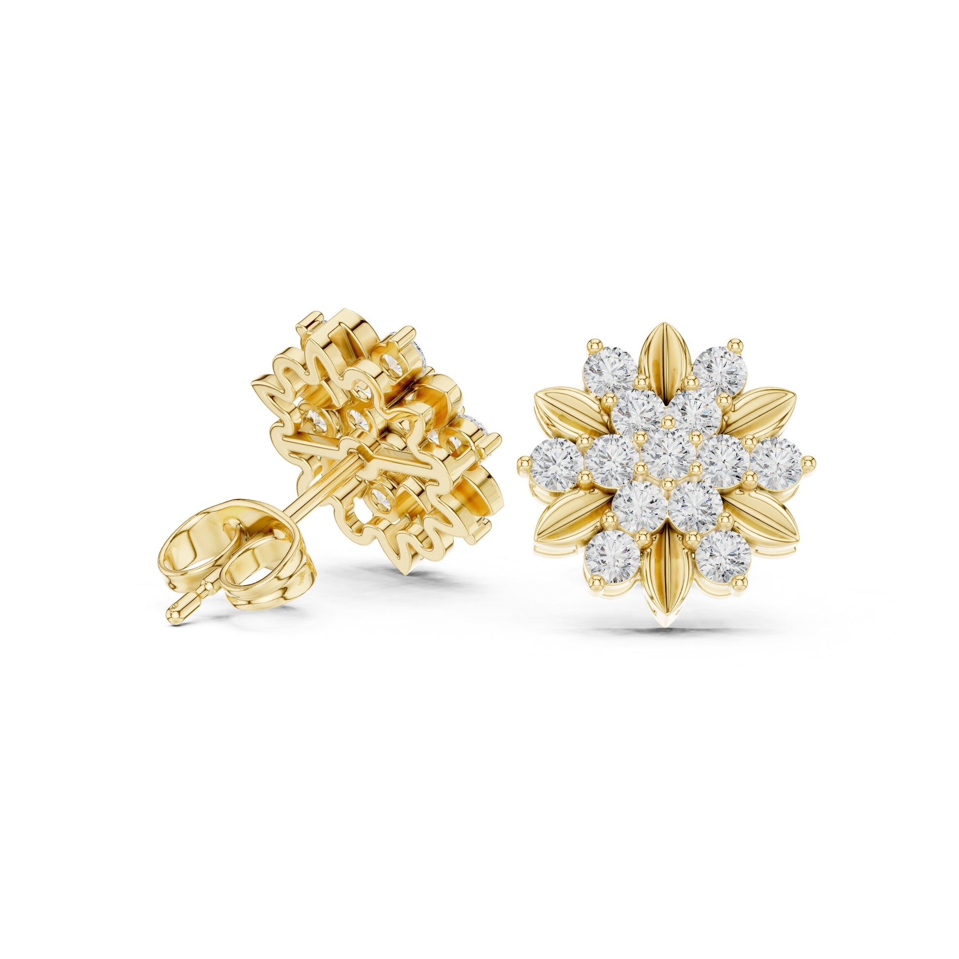 Mixed Shape Lab Grown Diamond Stud Earrings