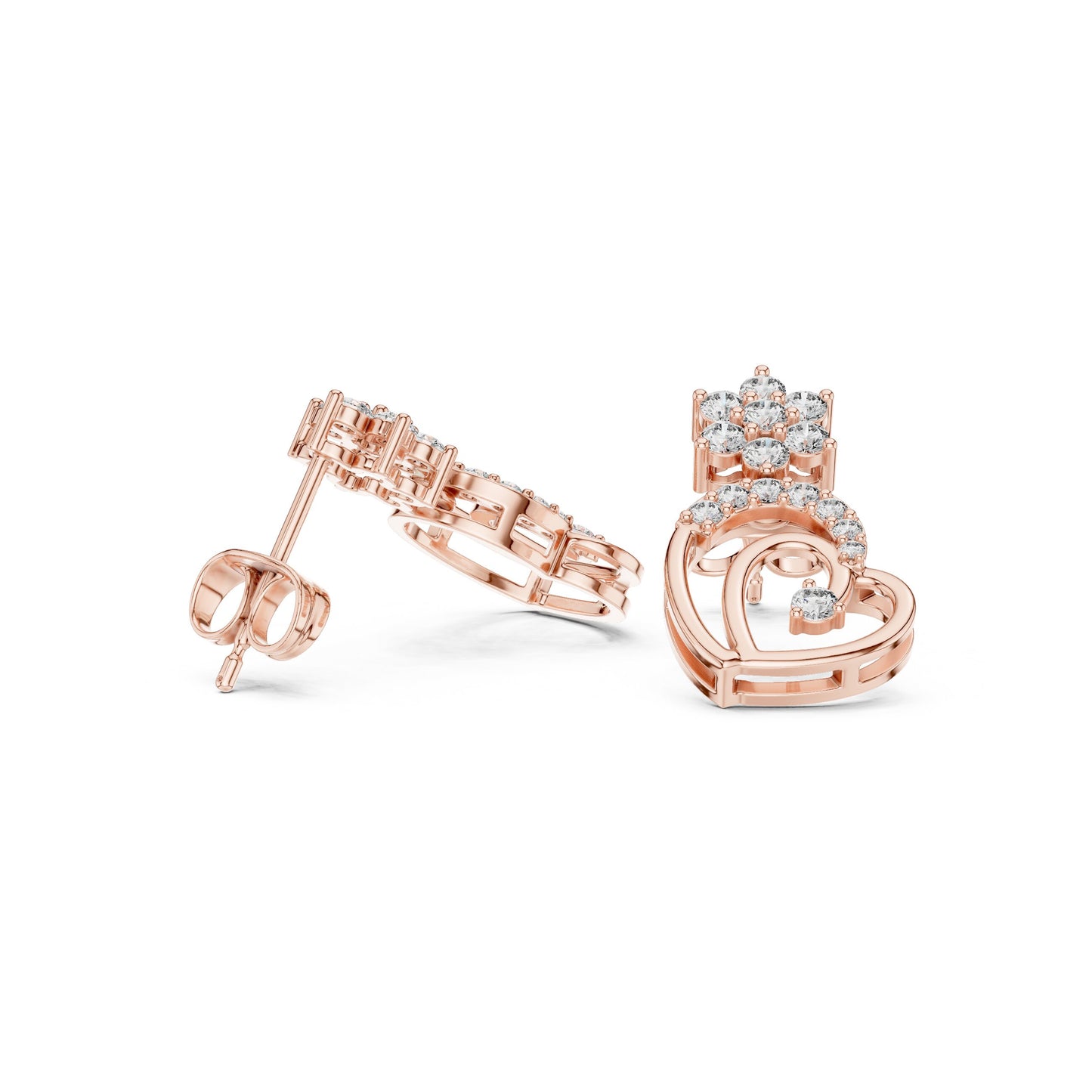 Round Jacket Lab Grown Diamond Earrings