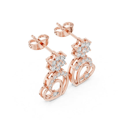 Round Jacket Lab Grown Diamond Earrings
