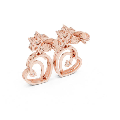 Round Jacket Lab Grown Diamond Earrings