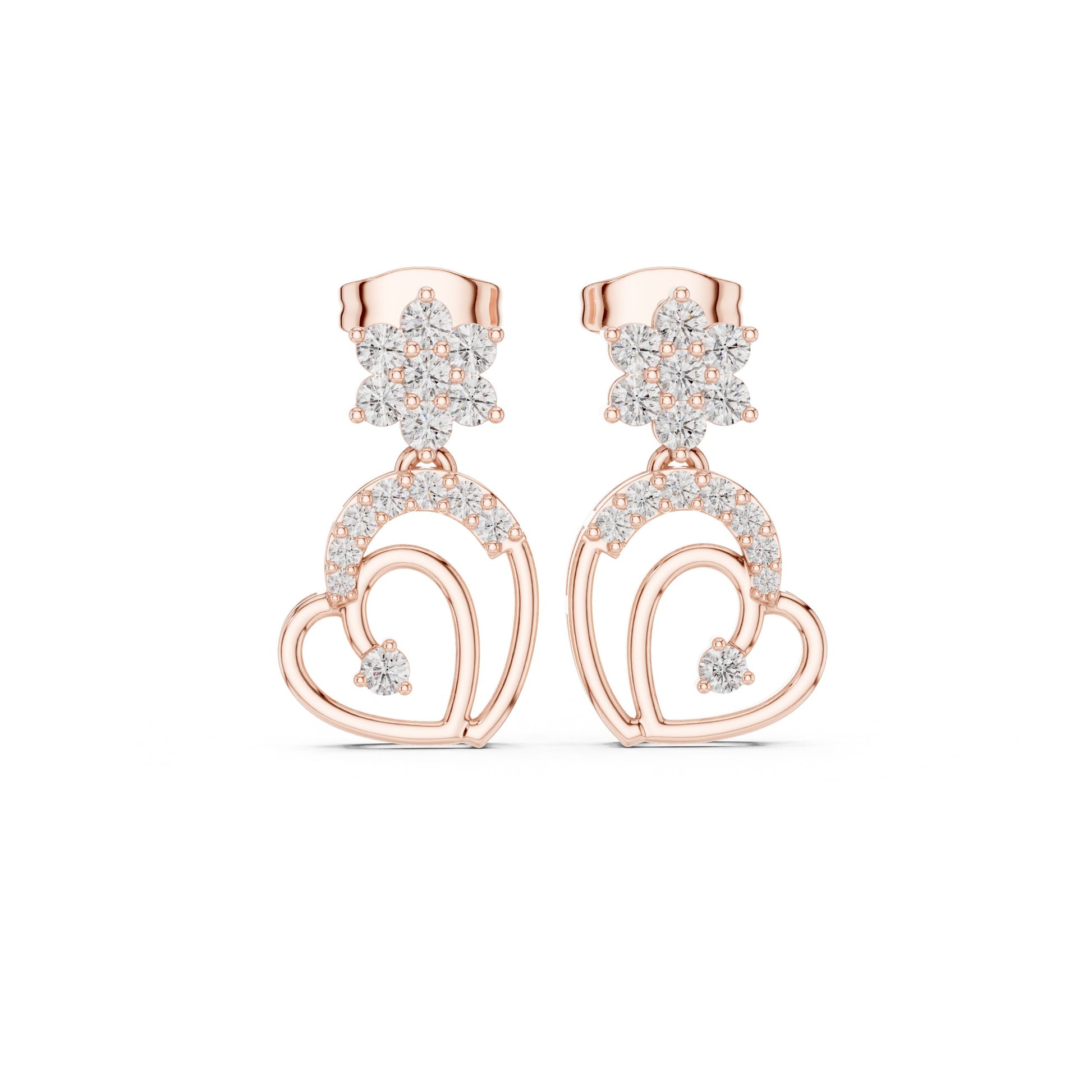 Round Jacket Lab Grown Diamond Earrings