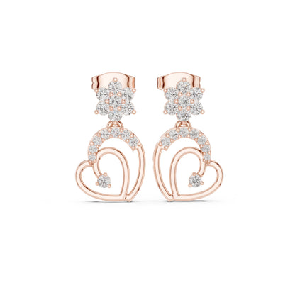 Round Jacket Lab Grown Diamond Earrings