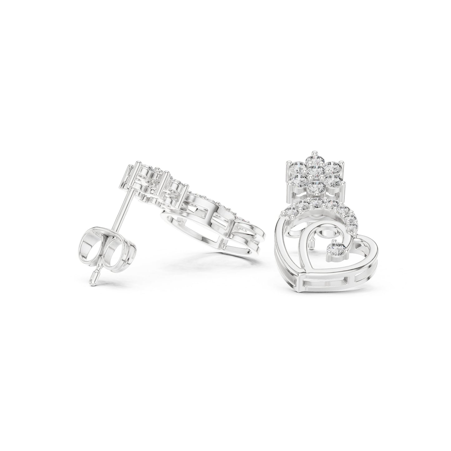 Round Jacket Lab Grown Diamond Earrings