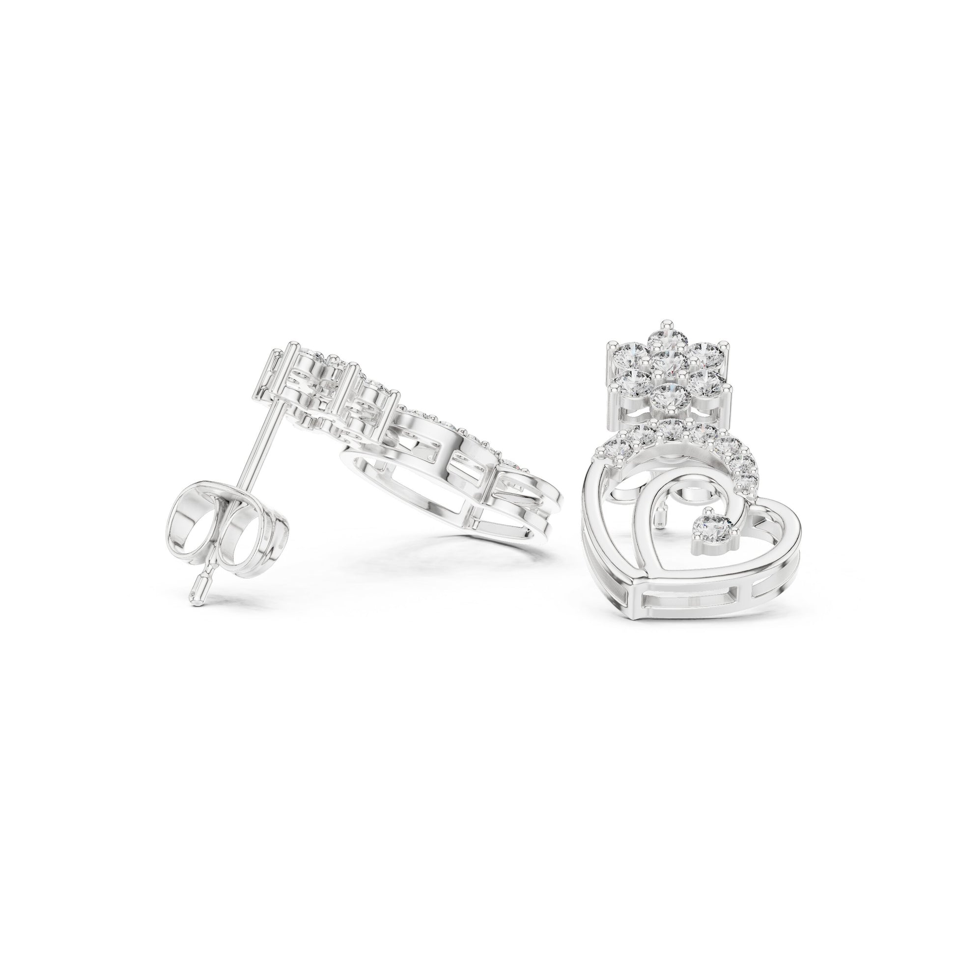 Round Jacket Lab Grown Diamond Earrings