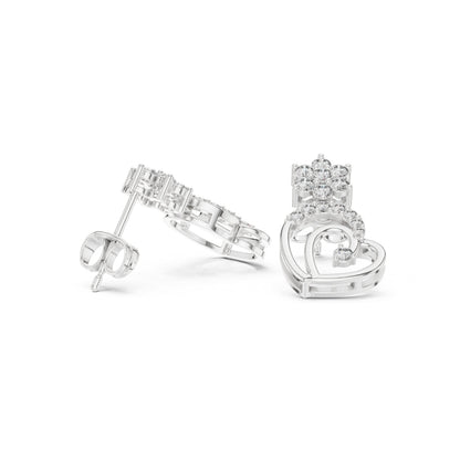 Round Jacket Lab Grown Diamond Earrings
