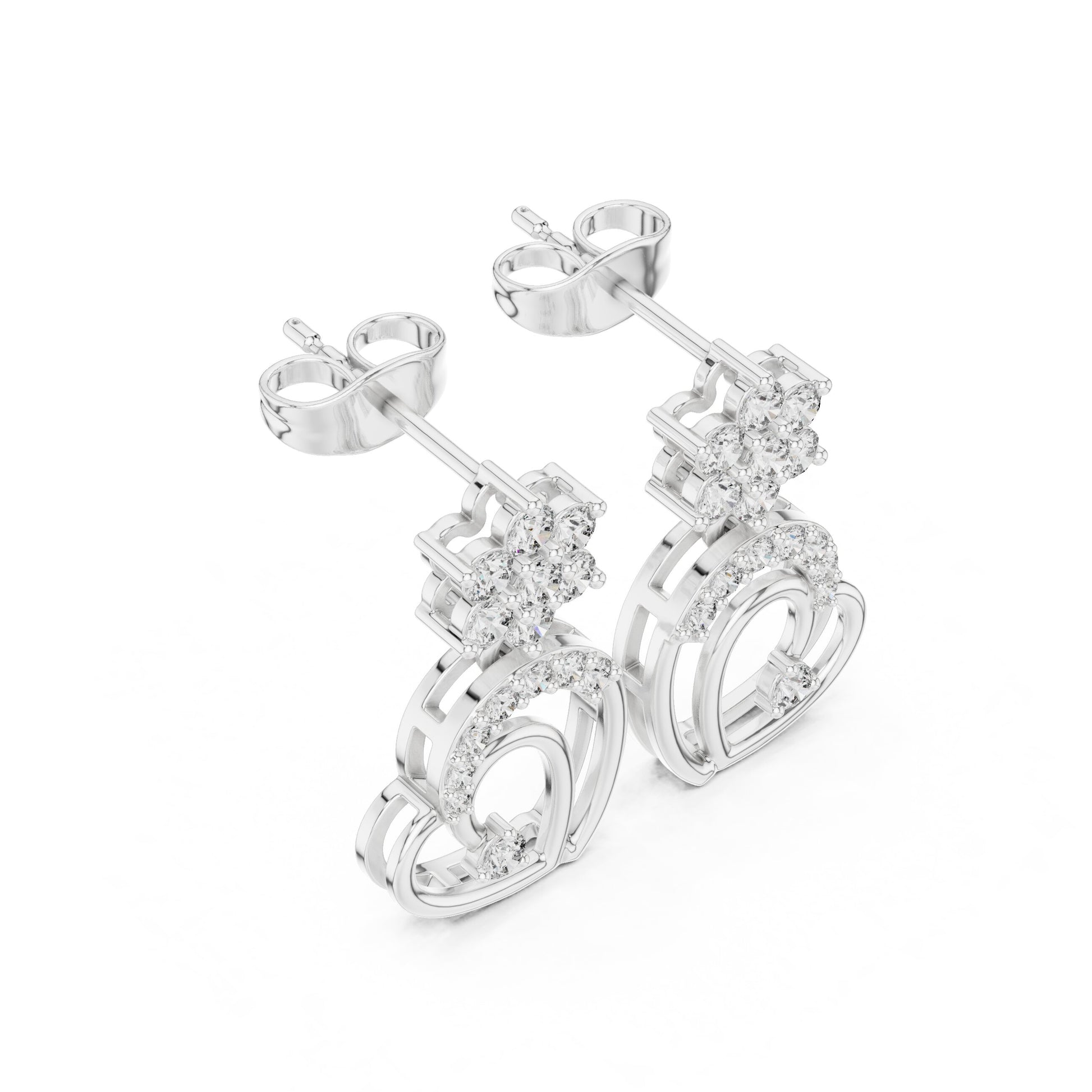 Round Jacket Lab Grown Diamond Earrings