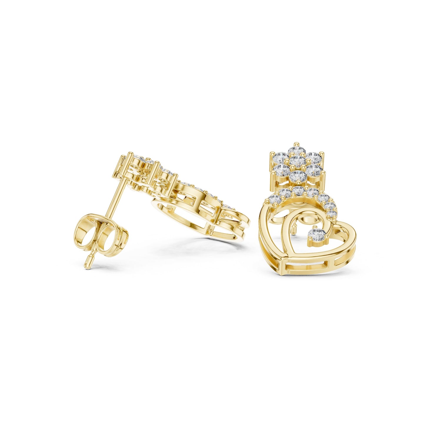 Round Jacket Lab Grown Diamond Earrings
