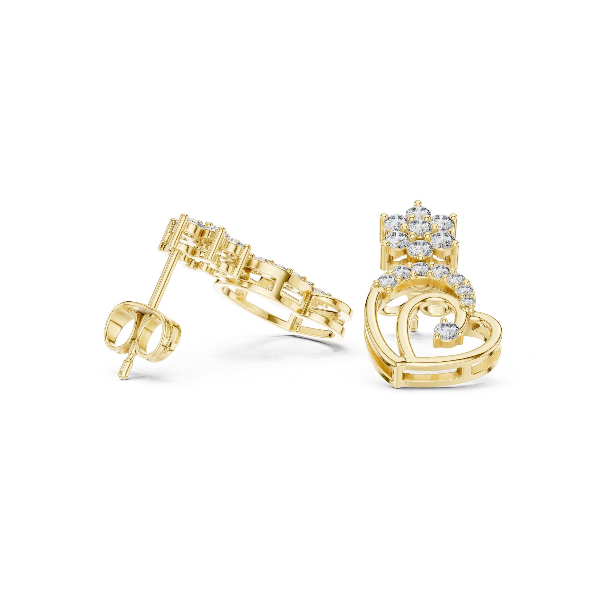 Round Jacket Lab Grown Diamond Earrings