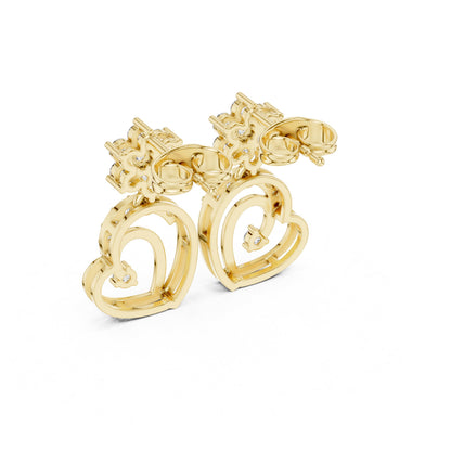 Round Jacket Lab Grown Diamond Earrings