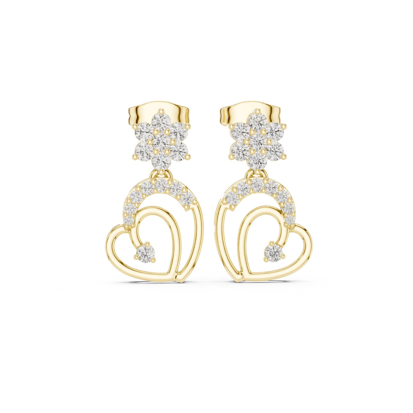 Round Jacket Lab Grown Diamond Earrings