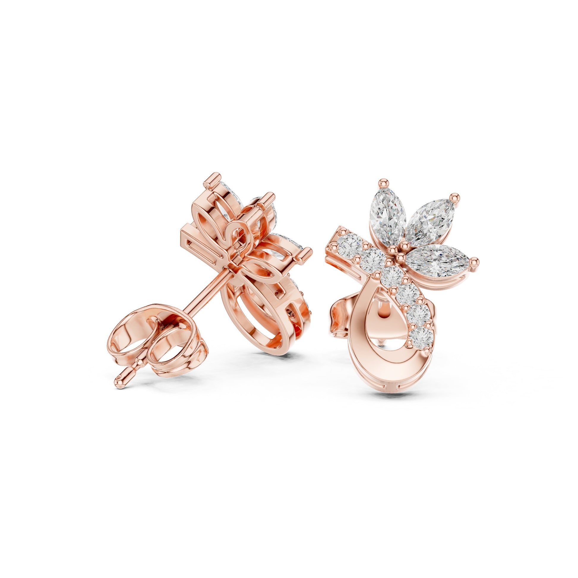 Mixed Shape Lab Grown Diamond Stud Earrings