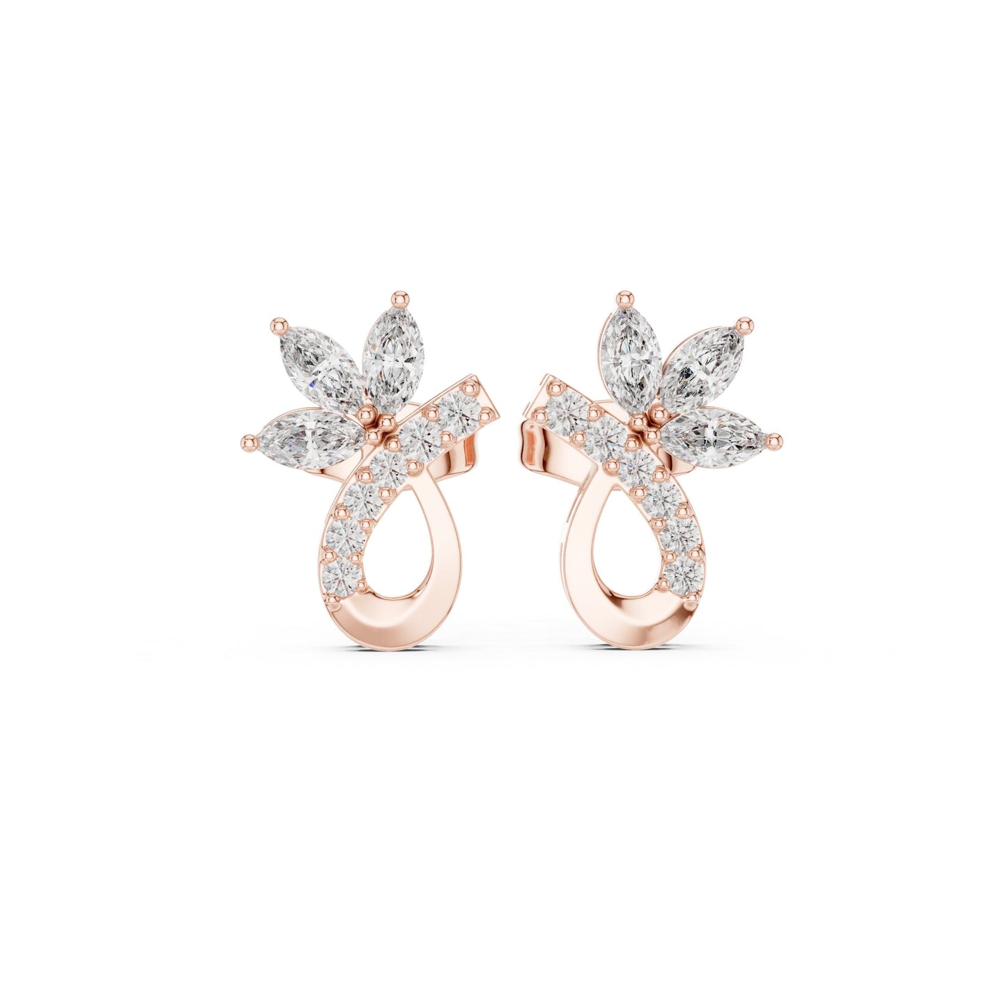 Mixed Shape Lab Grown Diamond Stud Earrings
