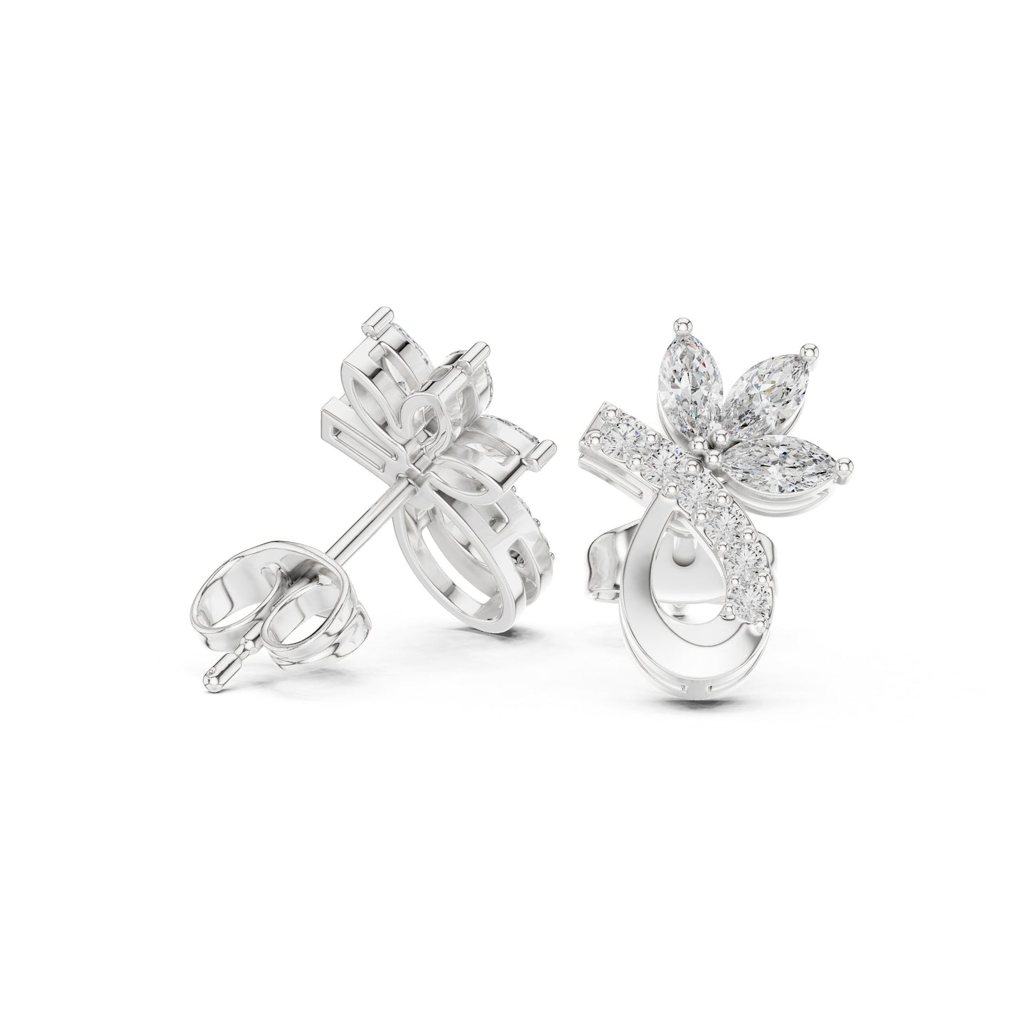 Mixed Shape Lab Grown Diamond Stud Earrings
