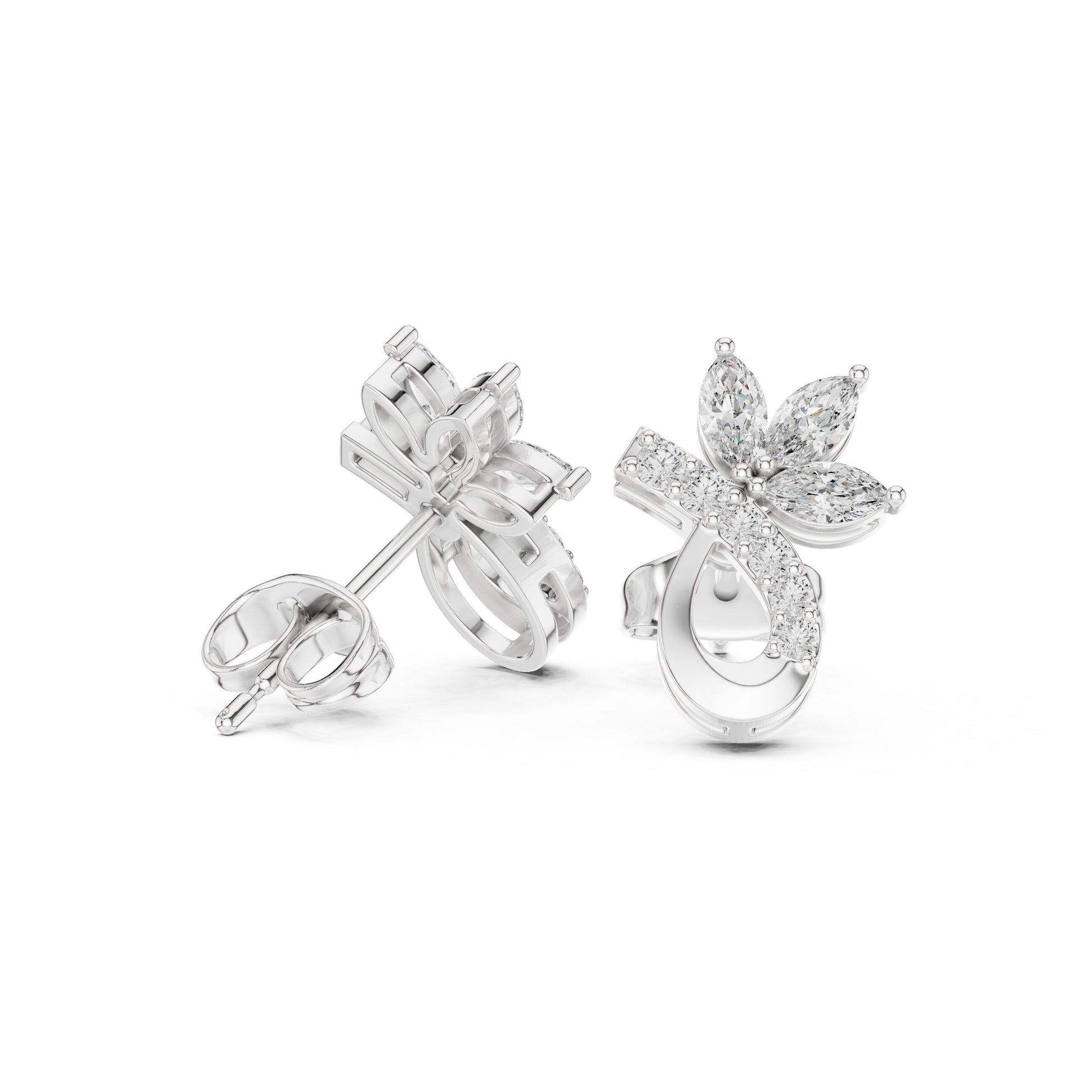 Mixed Shape Lab Grown Diamond Stud Earrings