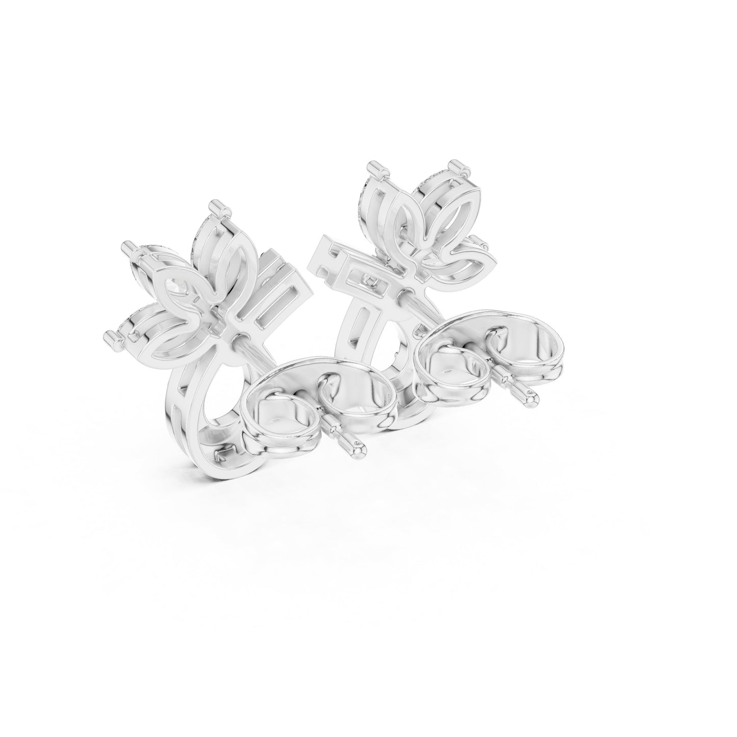 Mixed Shape Lab Grown Diamond Stud Earrings