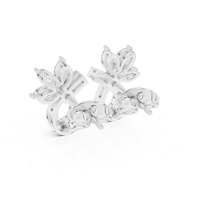 Mixed Shape Lab Grown Diamond Stud Earrings