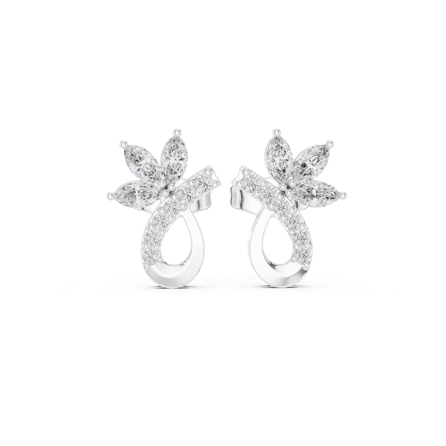 Mixed Shape Lab Grown Diamond Stud Earrings