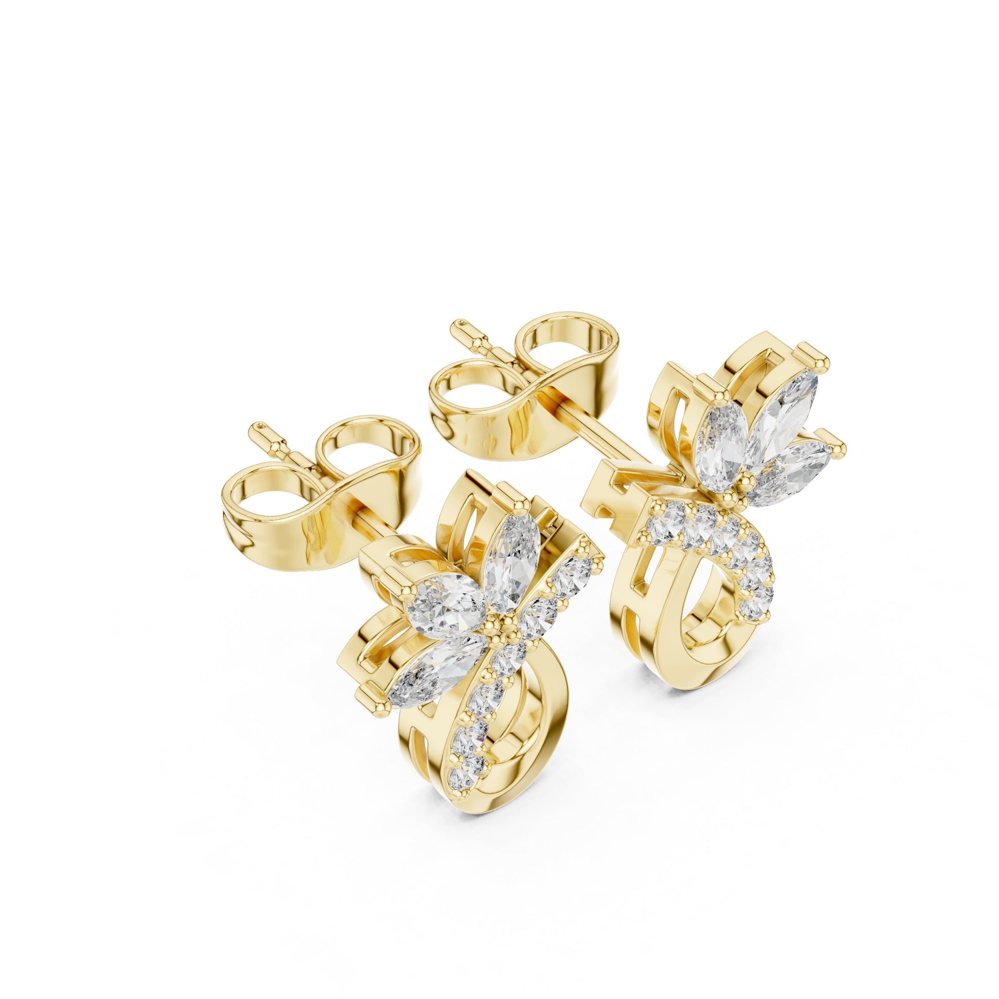 Mixed Shape Lab Grown Diamond Stud Earrings
