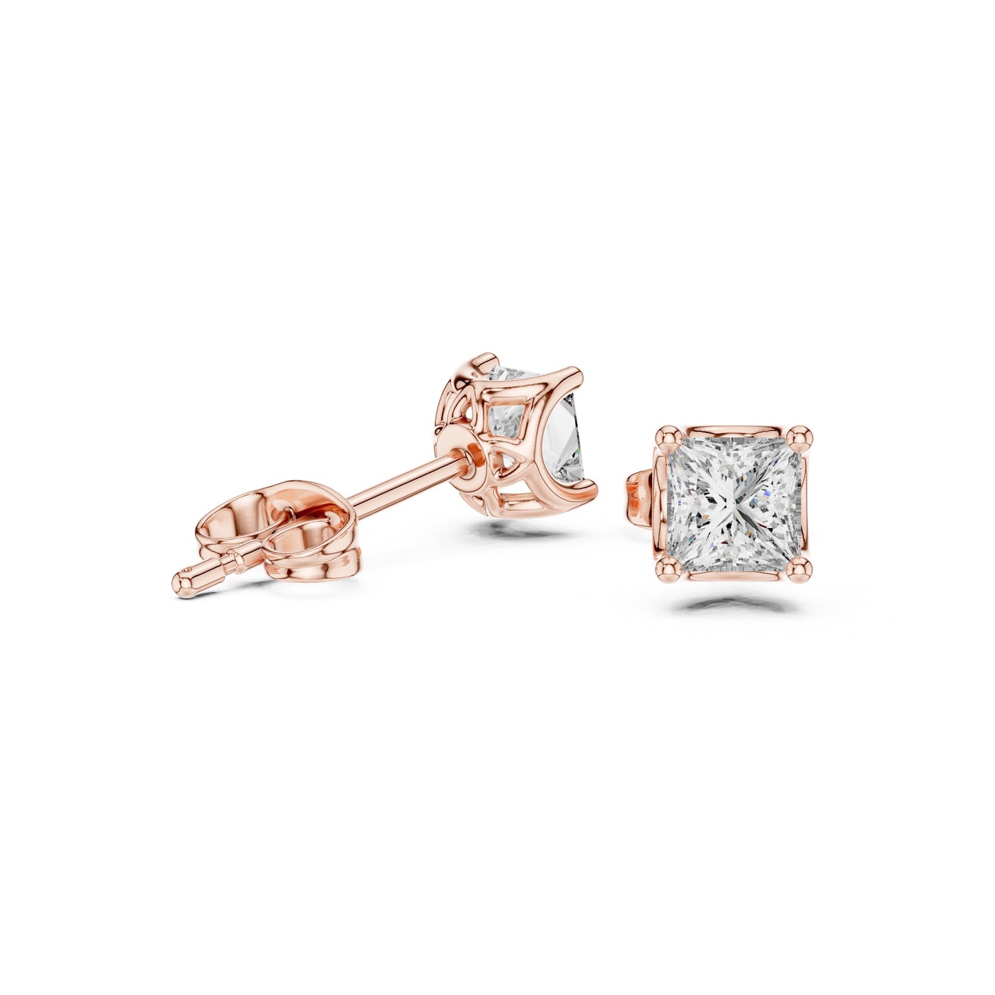 Princess Stud Lab Grown Diamond Earrings