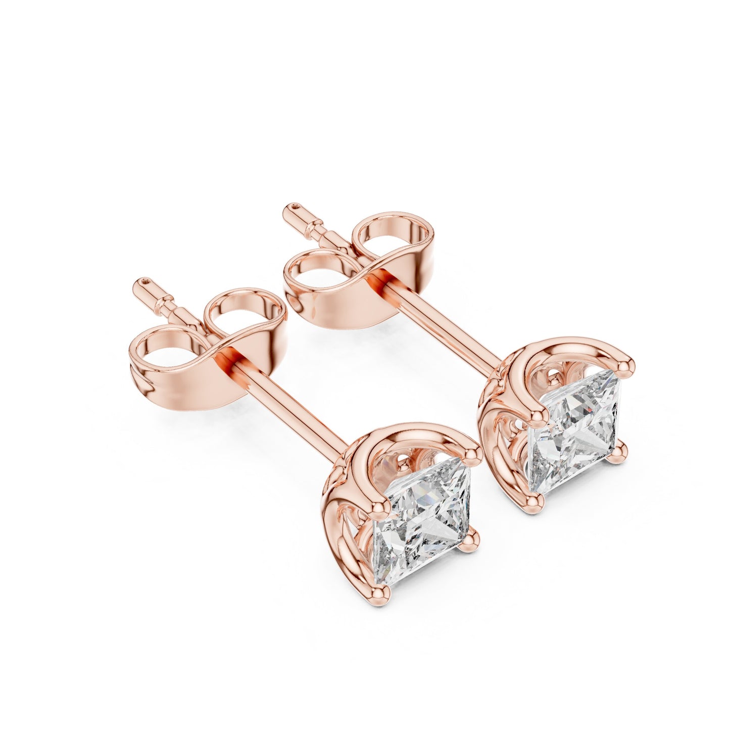 Princess Stud Lab Grown Diamond Earrings