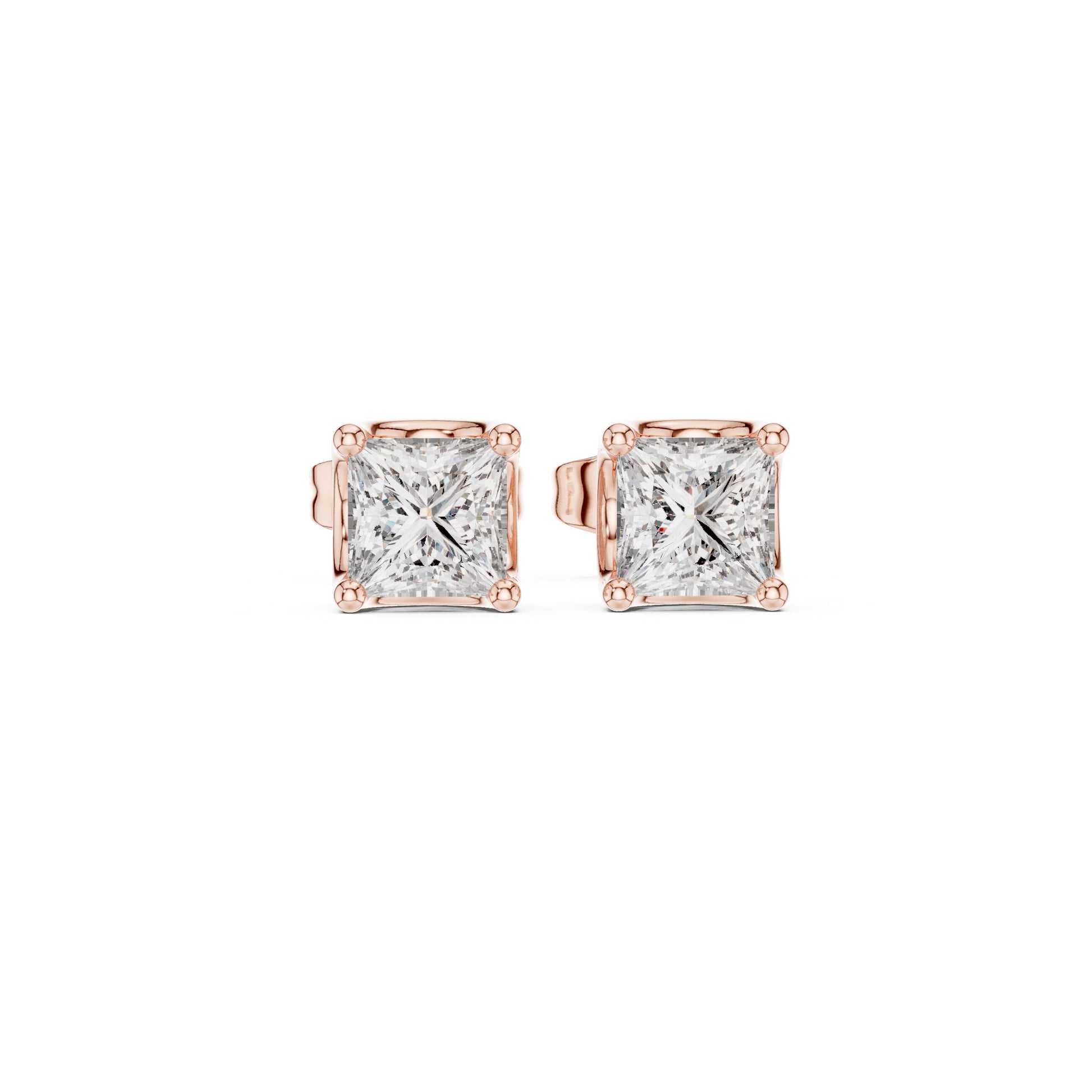 Princess Stud Lab Grown Diamond Earrings