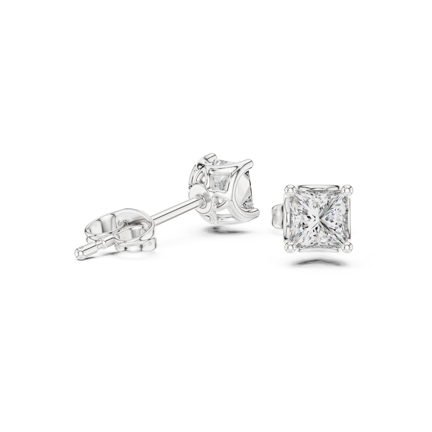 Princess Stud Lab Grown Diamond Earrings
