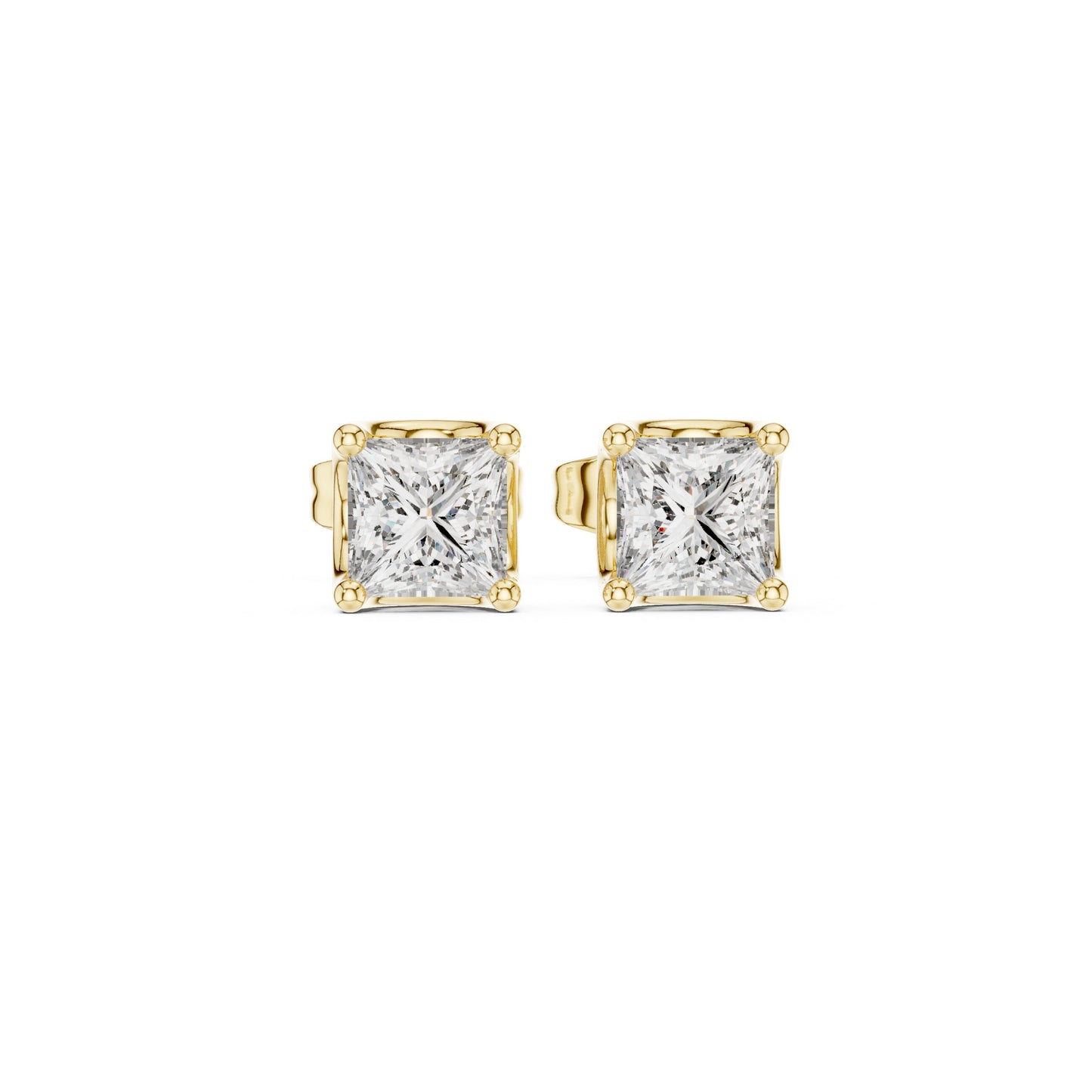 Princess Stud Lab Grown Diamond Earrings