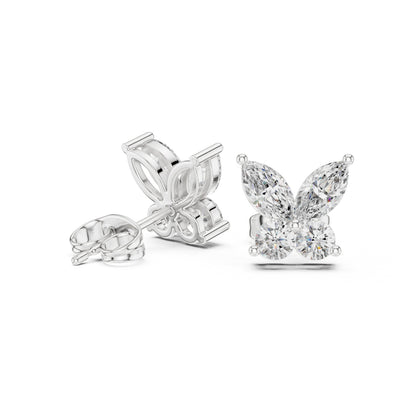 Mixed Shape Lab Grown Diamond Cluster Earrings
