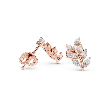 Marquise Climber Lab Grown Diamond Earrings