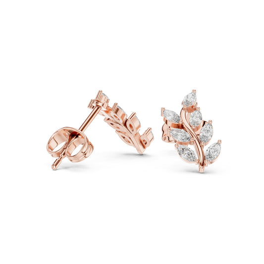 Marquise Climber Lab Grown Diamond Earrings