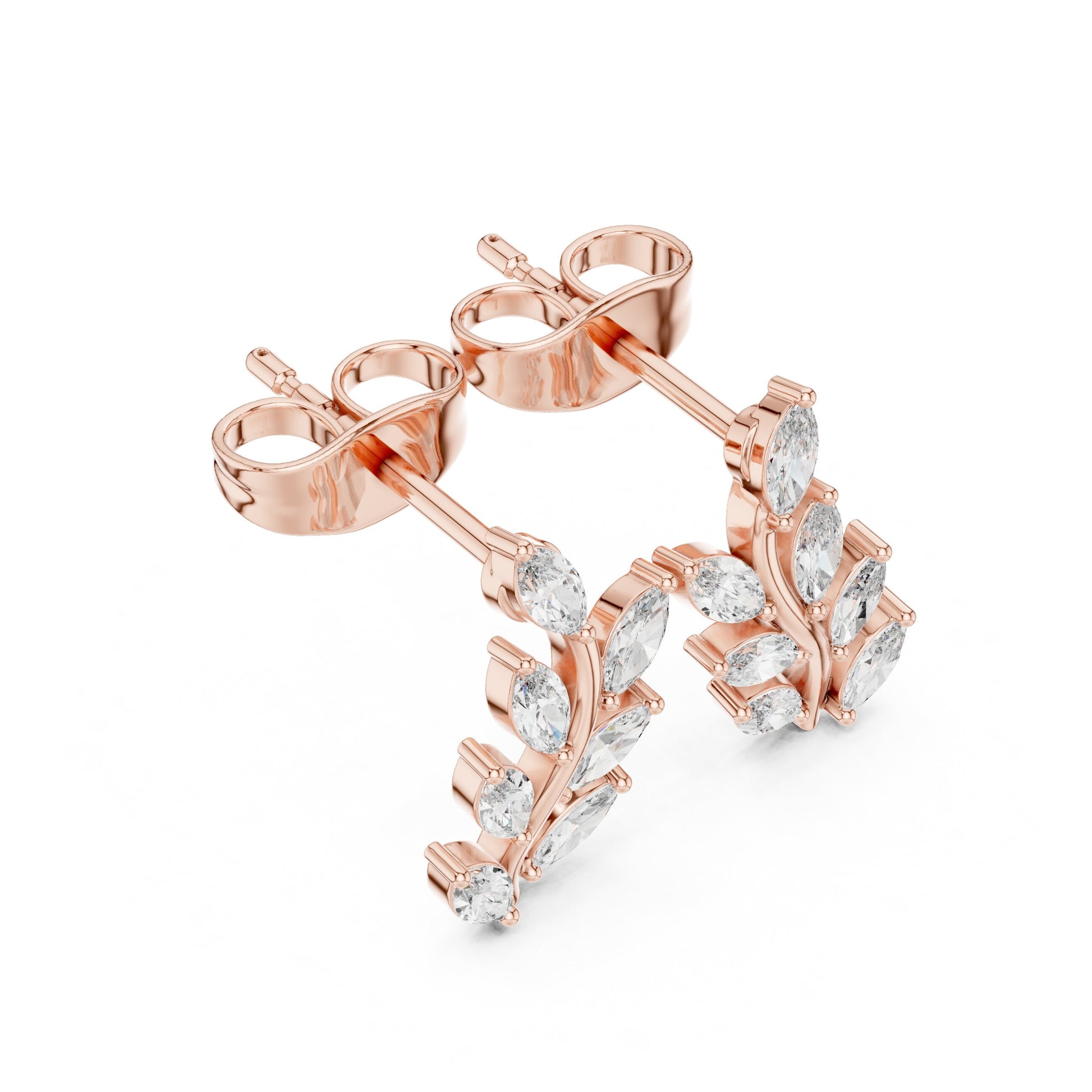 Marquise Climber Lab Grown Diamond Earrings
