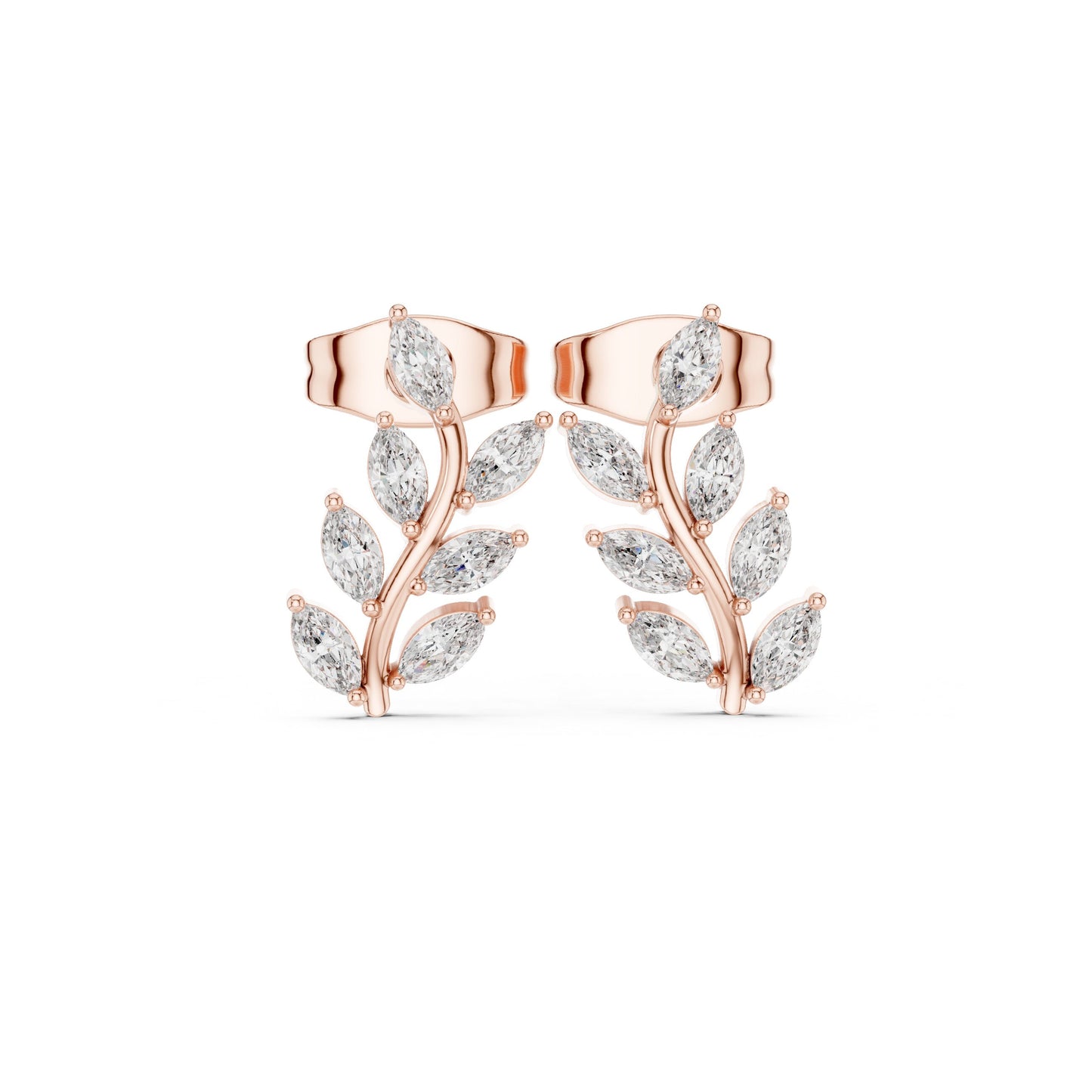 Marquise Climber Lab Grown Diamond Earrings