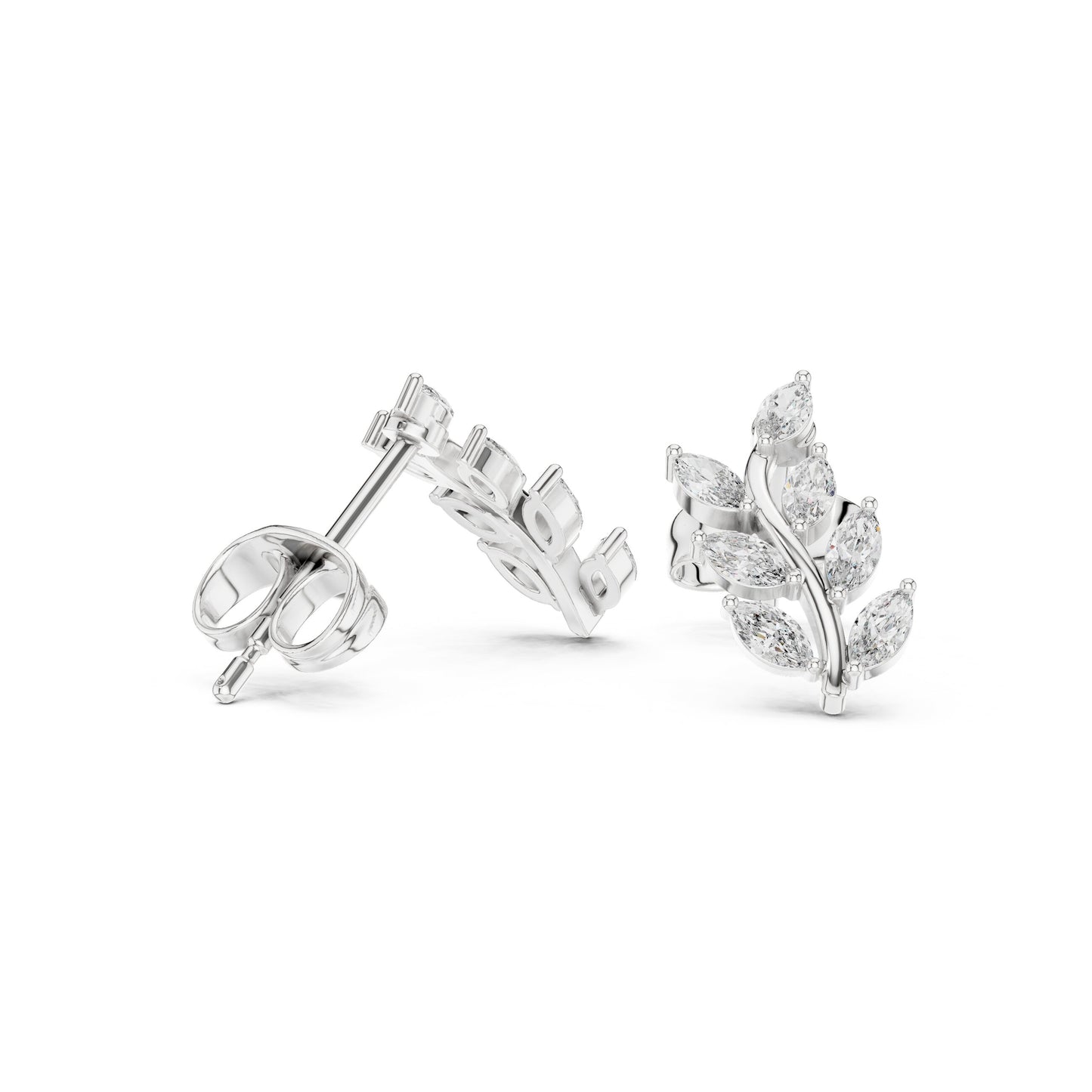 Marquise Climber Lab Grown Diamond Earrings
