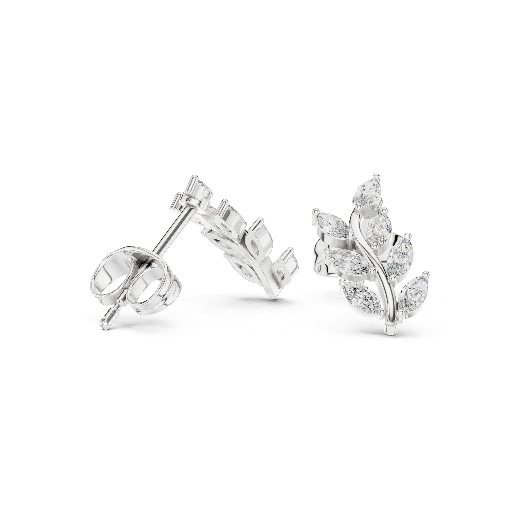 Marquise Climber Lab Grown Diamond Earrings