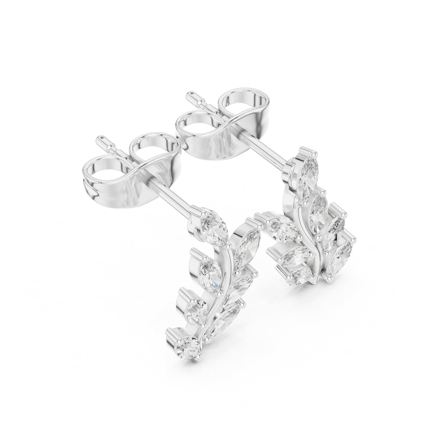 Marquise Climber Lab Grown Diamond Earrings