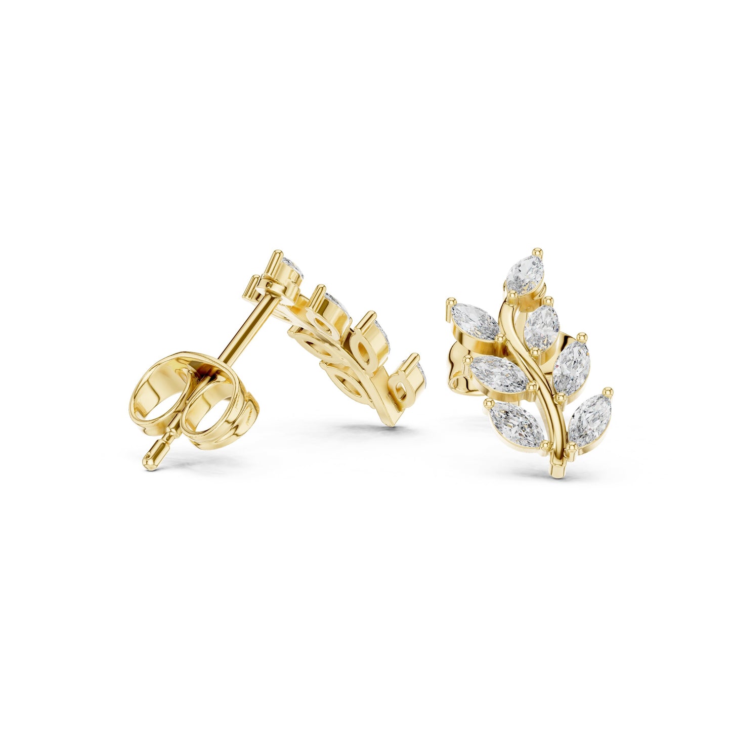 Marquise Climber Lab Grown Diamond Earrings