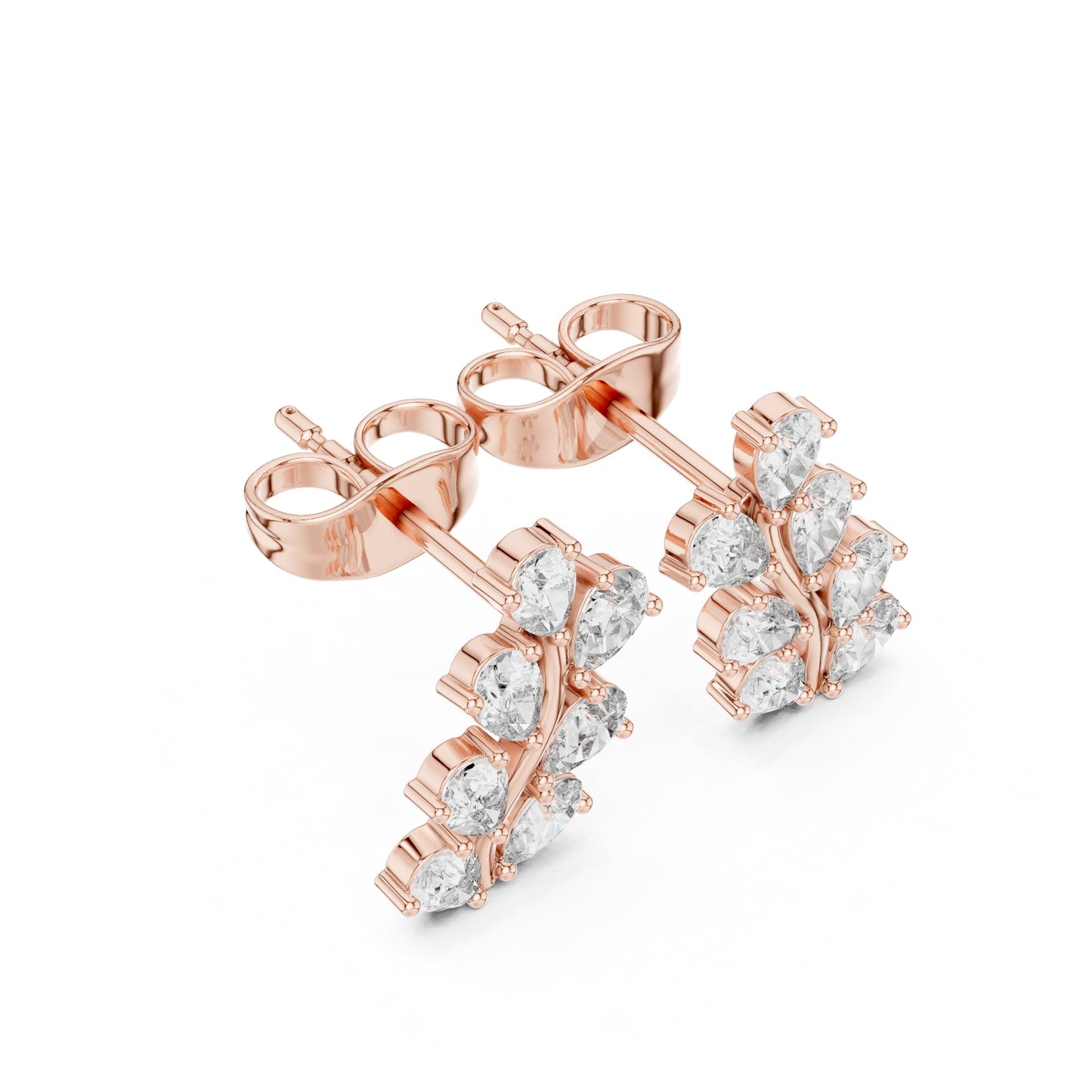 Round Cluster Lab Grown Diamond Earrings