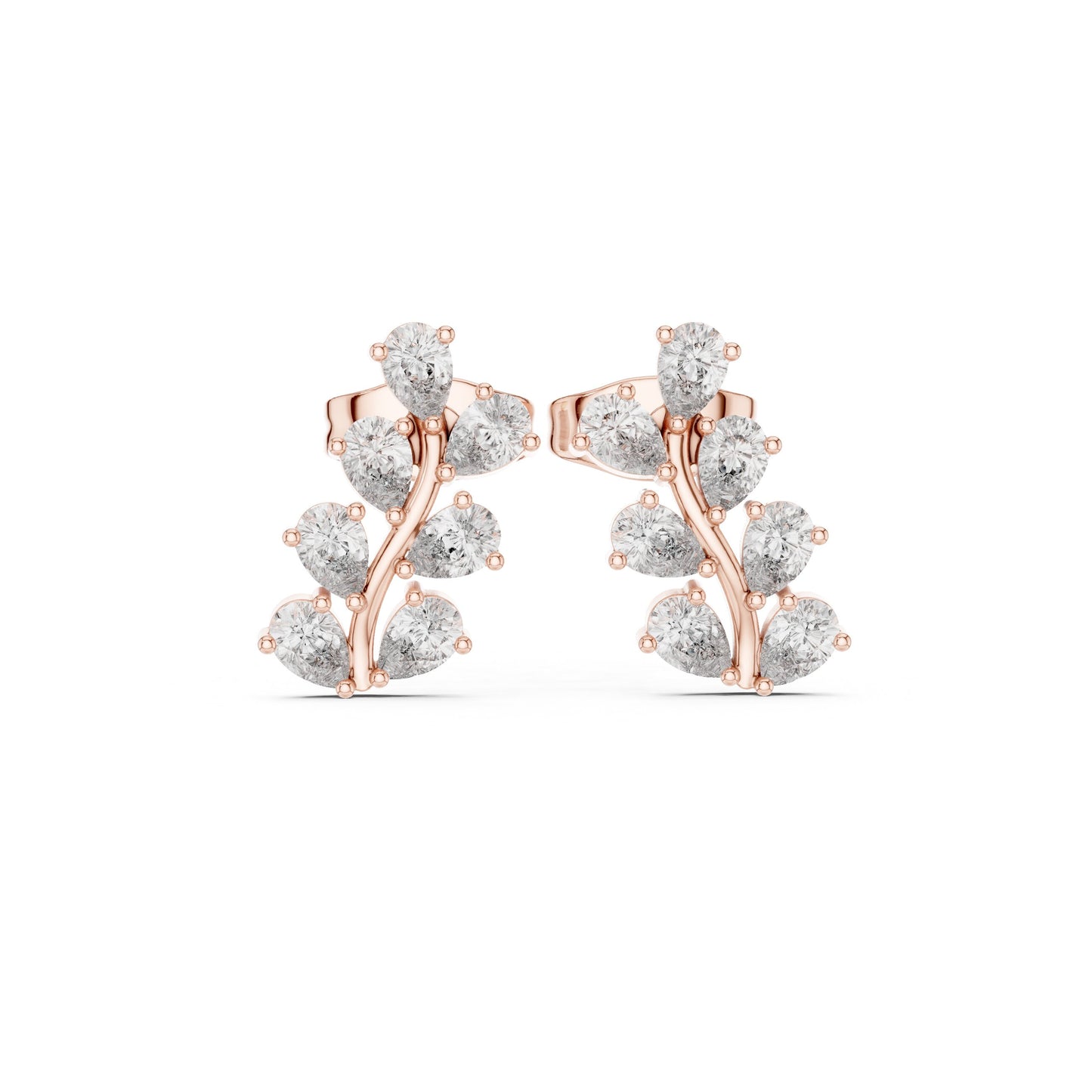 Round Cluster Lab Grown Diamond Earrings